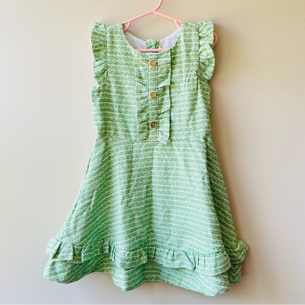 Janie and Jack Boucle Green Dress